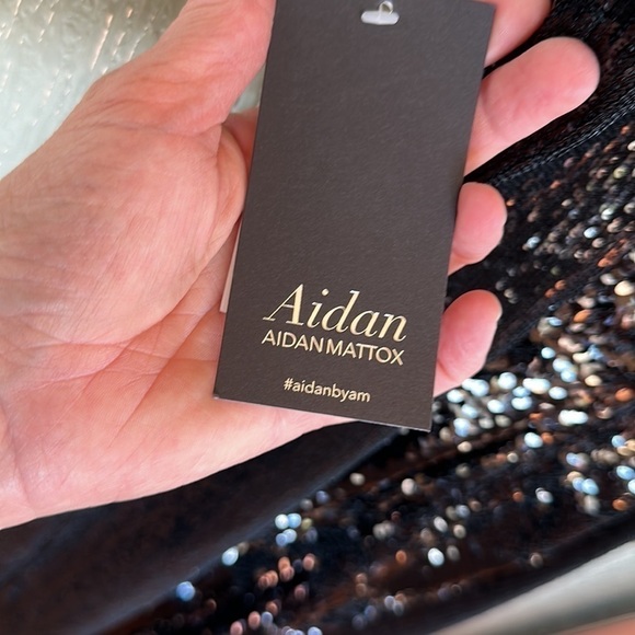 AIDAN MATTOX Womens Sleeveless Sweetheart Neckline Full-Length Formal dress Sz 0 - Picture 9 of 11